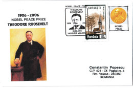 CV 27 - 395 Theodore ROOSEVELT, Nobel Peace Prize, Romania - Cover - Used - 2006 - Nobelpreisträger