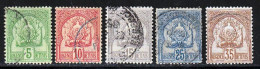 Tunisie 1899 Yvert 22 / 26 (o) B Oblitere(s) - Usati