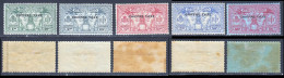 Nouvelles Hebrides Taxe 1925 Yvert 1 / 5 * TB Charniere(s) Sauf 2 ** - Unused Stamps