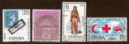 Espagne 1969 Yvert 1522 - 1539 - 1558 - 1582 (o) B Oblitere(s) - Usados