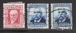 Espagne 1931 Yvert 505A - 506 - 506A  (o) B Oblitere(s) - Oblitérés