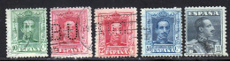 Espagne 1922 Yvert 276 - 279 - 279A - 282 - 284 (o) B Oblitere(s) - Used Stamps