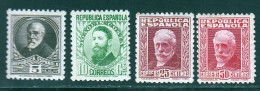 Espagne 1931 Yvert 499A - 500A - 503A - 505A ** TB - Unused Stamps