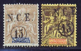 Nouvelle-Caledonie 1900 Yvert 56 / 57 * TB Charniere(s) - Ungebraucht