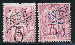 Nouvelle-Caledonie 1892 Yvert 37 / 38 * B Charniere(s) - Unused Stamps