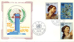 Vatican FDC 1970 Yvert 510 / 512 ONU Michel Ange - FDC