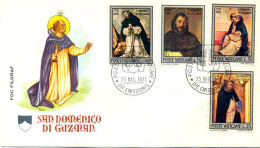 Vatican FDC 1971 Yvert 527 / 530 Saint Dominique - FDC