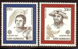 Saint-Marin 1980 Yvert 1011 / 1012 ** TB - Unused Stamps