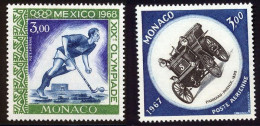 Monaco PA 1968 Yvert 91 / 92 ** TB - Airmail