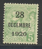 Monaco 1921 Yvert 48 (*) TB Neuf Sans Gomme - Neufs