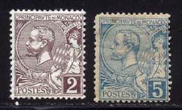 Monaco 1891 Yvert 12 / 13 * B Charniere(s) - Unused Stamps