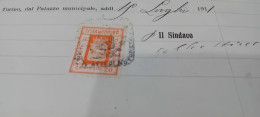MARCA DA BOLLO DIRITTI DI SEGRETERIA 20 CENTESIMI COMUNE DI TORINO- 1911 - Fiscales