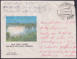 1989-H-12 CUBA RARE COVER ETHIOPIA MILITAR FREE POST TO HAVANA RARE POSTMARK  - Brieven En Documenten