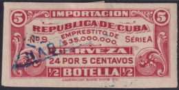 REP-545 CUBA REPUBLICA MNH REVENUE LICOUR BEER SPECIMEN PROOF.  - Impuestos