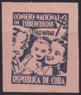 VI-564 CUBA CINDERELLA TUBERCULOSOS RED IMPERFORATED PROOF.  - Other & Unclassified
