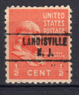 NJ-317; USA Precancel/Vorausentwertung/Preo; LANDISVILLE (NJ), Type 748 - Vorausentwertungen