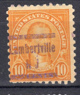 NJ-314; USA Precancel/Vorausentwertung/Preo; LAMBERTVILLE (NJ), Type 578 - Vorausentwertungen