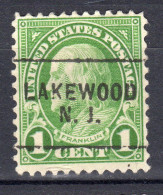 NJ-313; USA Precancel/Vorausentwertung/Preo; LAKEWOOD (NJ), Type 703 - Vorausentwertungen