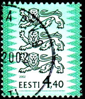 2002 Estonia ESTLAND Coat Of Arms Tre Lions Used. Mi. Nr.  Used ( 0 ) 4,40 Kroon Three Lions - Estonie