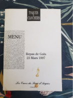 Menu De Gala Toques Et Clochers Limoux 23/03/1997 - Menu