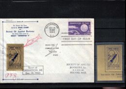 USA 1960 Rocket Mail - Rocket SWORDFISH V  Interesting Cover + Extra Perforated Label - Lettres & Documents