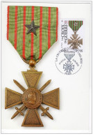 France 2015 - Croix De Guerre Carte Maximum - 2010-2019