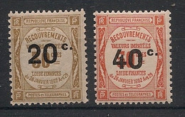 FRANCE - 1917 - Taxe TT N°YT. 49 Et 50 - Recouvrements - Neuf Luxe ** / MNH / Postfrisch - 1859-1959.. Ungebraucht