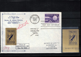 USA 1960 Rocket Mail - Rocket SWORDFISH V  Interesting Cover + Extra Imperforated Label - Covers & Documents