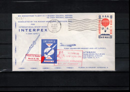 USA 1960 INTERPEX Rocket Mail With Perforated Label Interesting Cover - Storia Postale