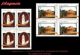 CUBA. BLOQUES DE CUATRO. 2013-39 V CENTENARIO DE LA CIUDAD DE SAN SALVADOR DE BAYAMO - Unused Stamps