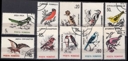 RUMANIA 1993 - AVES - PAJAROS - YVERT 4065/4074** SELLOS DE FAVOR - Used Stamps