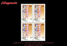 CUBA. BLOQUES DE CUATRO. 2013-41 XV ANIVERSARIO DEL MUSEO NACIONAL DE LA DANZA - Nuovi