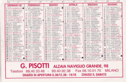 Calendarietto - G.pisotti - Milano - Anno 1995 - Petit Format : 1991-00