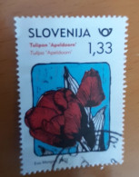 SLOVENIA 2022 Flowers  Used Stamp - Slovénie