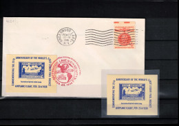 USA  1961 Rocket Mail - 25th Anniversary Of The World's First Liquid Fuel Rocket Interesting Cover With MNH Label - Briefe U. Dokumente