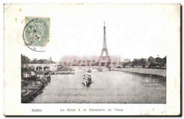 CPA Paris La Seine A La Passerelle De Passy Tour Eiffel - La Seine Et Ses Bords