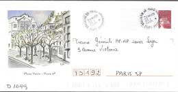 D1699 Entier Postal / Postal Stationnery / PSE - PAP Luquet - Place Vavin à Paris VI° (75) 809-lot B2K/0203839 - Prêts-à-poster: Repiquages /Luquet