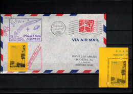 USA  1960 Rocket Mail Flight IV Rocket SOAR Interesting Cover+perforated Label MNH - Storia Postale