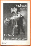 Delcampe - Carte Publicitaire Artiste De Cabaret "LES INDIANA" 2 Dames ? "Nouveautés Danses Act !" ** Danse Dance - Kabarett