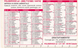 Calendarietto - Poliservice - Catania - Anno 1995 - Petit Format : 1991-00