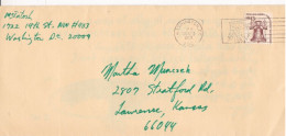 USA - 1977 - Letter - Sent From Washington To Kansas - Caja 30 - Lettres & Documents
