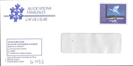 D1733 Entier Postal / Postal Stationnery / PSE - PAP Magritte - Repiquage CAF De L'Eure - PAP: Private Aufdrucke