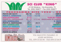 Calendarietto - Sci Club King - Modena - Anno 1995 - Small : 1991-00