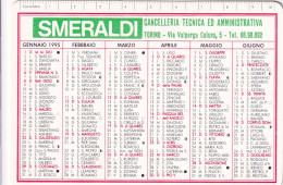 Calendarietto - Smeraldi - Torino - Anno 1995 - Small : 1991-00