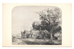 Rembrandt Landscape With Three Gabled Cottages Etching National Gallery Of Art DC Postcard - Malerei & Gemälde