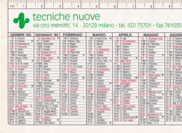 Calendarietto - Tecniche Nuove - Milano - Anno 1995 - Petit Format : 1991-00