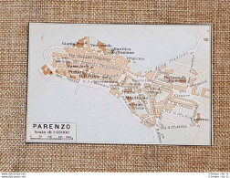 Pianta O Piantina Del 1920 La Città Di Parenzo Istria CroaziaT.C.I. - Cartes Géographiques