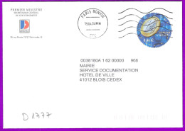 D1777 Entier Postal / Postal Stationnery / PSE - PAP Demain L'euro - Secrétariat Du Premier Ministre - PAP:  Varia (1995-...)