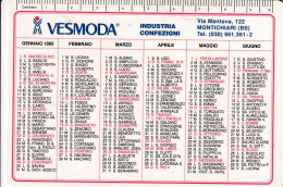 Calendarietto - Vesmoada - Montichiari - Brescia - Anno 1995 - Small : 1991-00