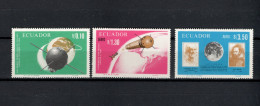 Ecuador 1966 Space, Italian Space Successes Set Of 3 MNH - Amérique Du Sud